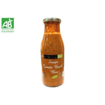 Soupe de tomate basilic bio
